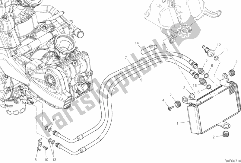 Wszystkie części do Ch? Odnica Oleju Ducati Multistrada 950 S SW USA 2020